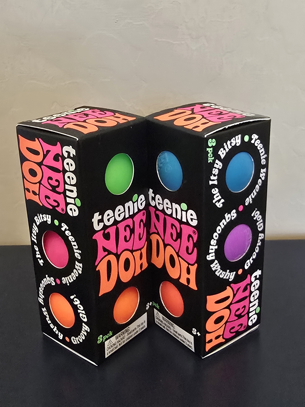 Authentic Teenie NeeDoh Neon Stress Party Pack -  LISTING IS FOR ONE BOX OF 3
